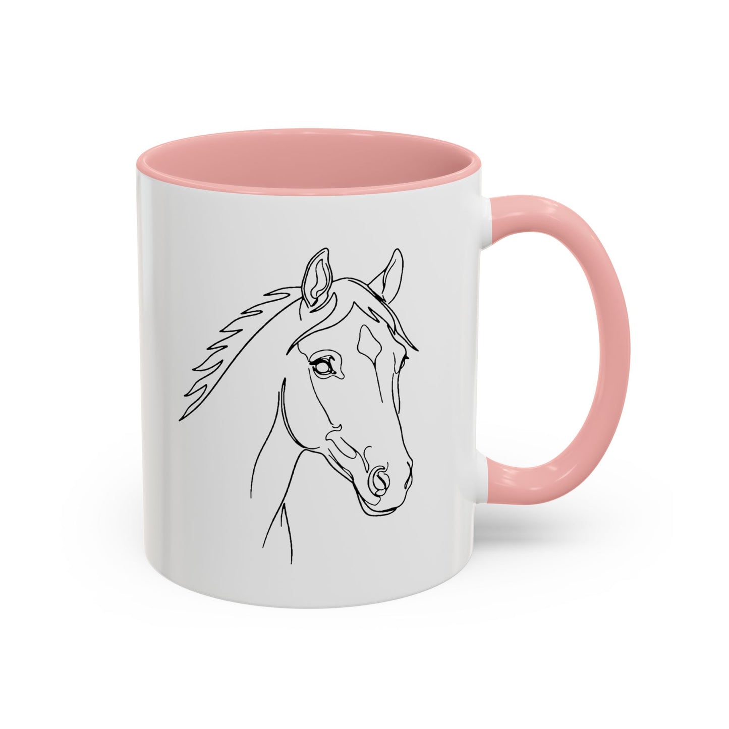 Horse Portrait Sketch - Color Accent Mug