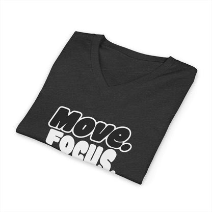 Move. Focus. Grow. Repeat. - V-Neck Tee