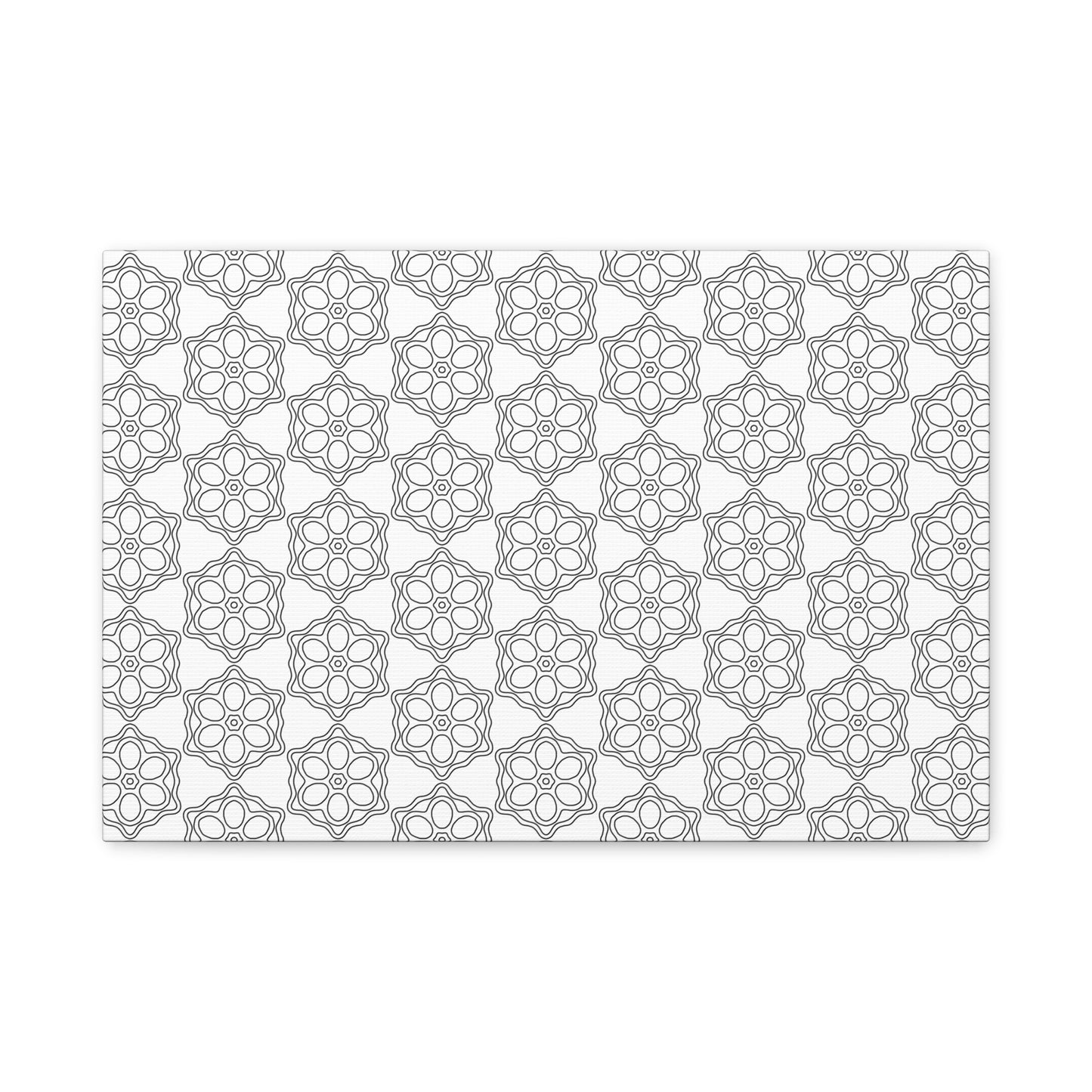 Elegant Geometric Wall Art Canvas, Modern Home Decor, Gray Pattern Stretched Canvas, Minimalist Artwork, Gift for New Home