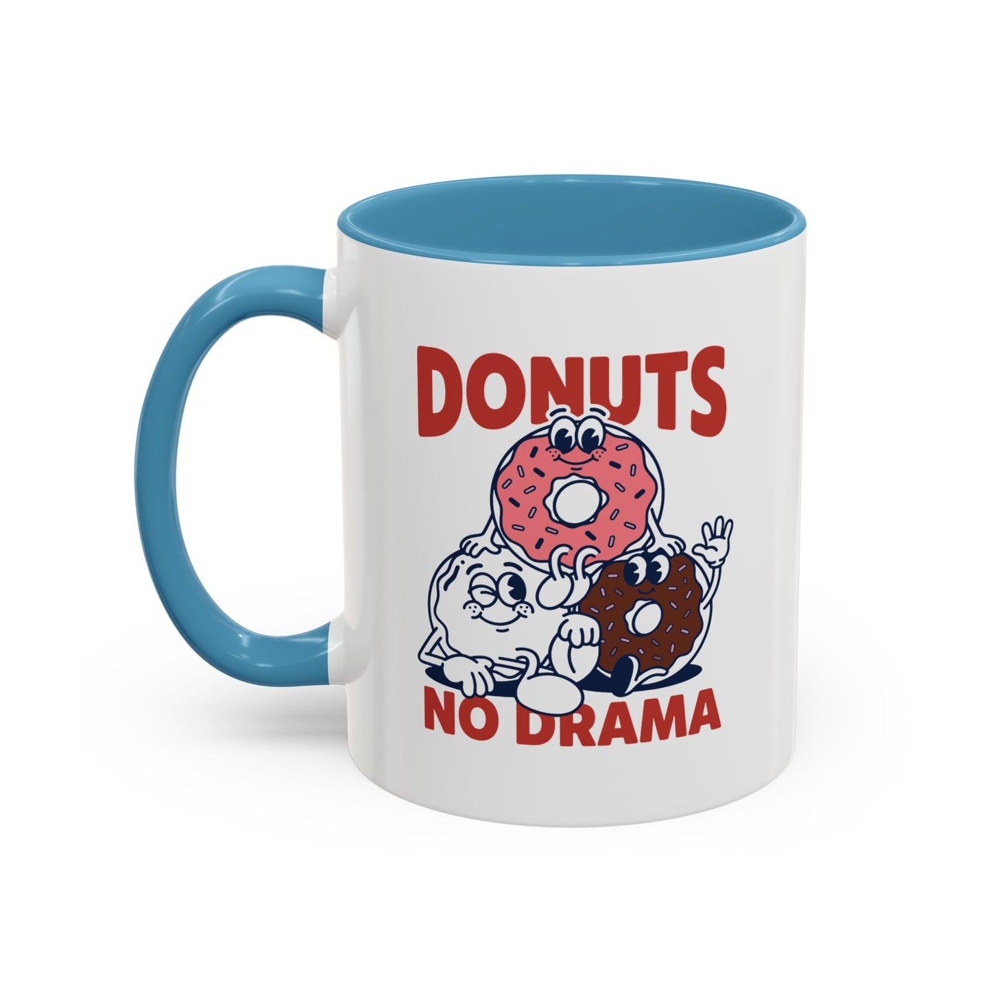 Donuts No Drama - Color Accent Mug