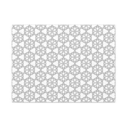 Elegant Geometric Wall Art Canvas, Modern Home Decor, Gray Pattern Stretched Canvas, Minimalist Artwork, Gift for New Home