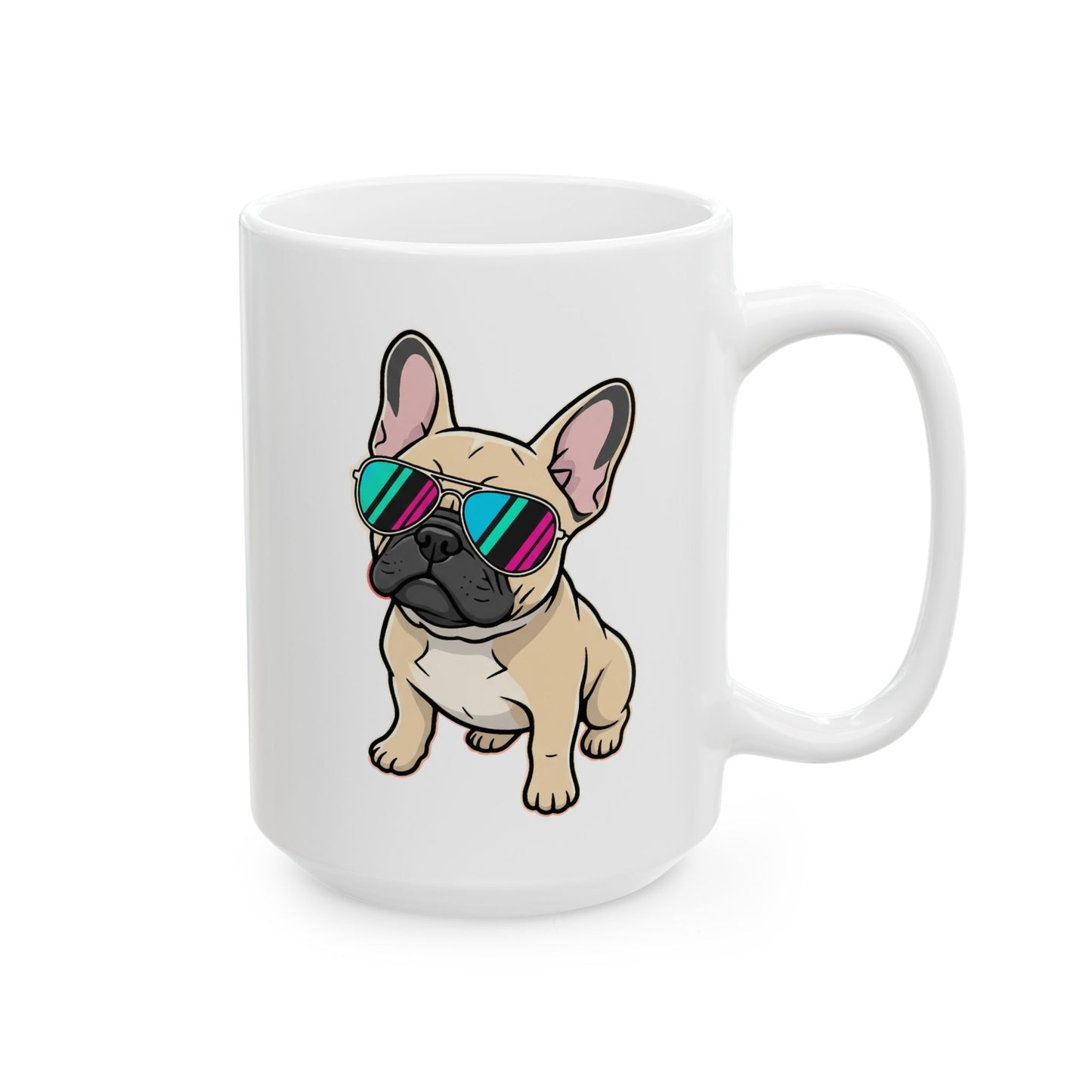 French Bulldog with Sunglasses - Mug