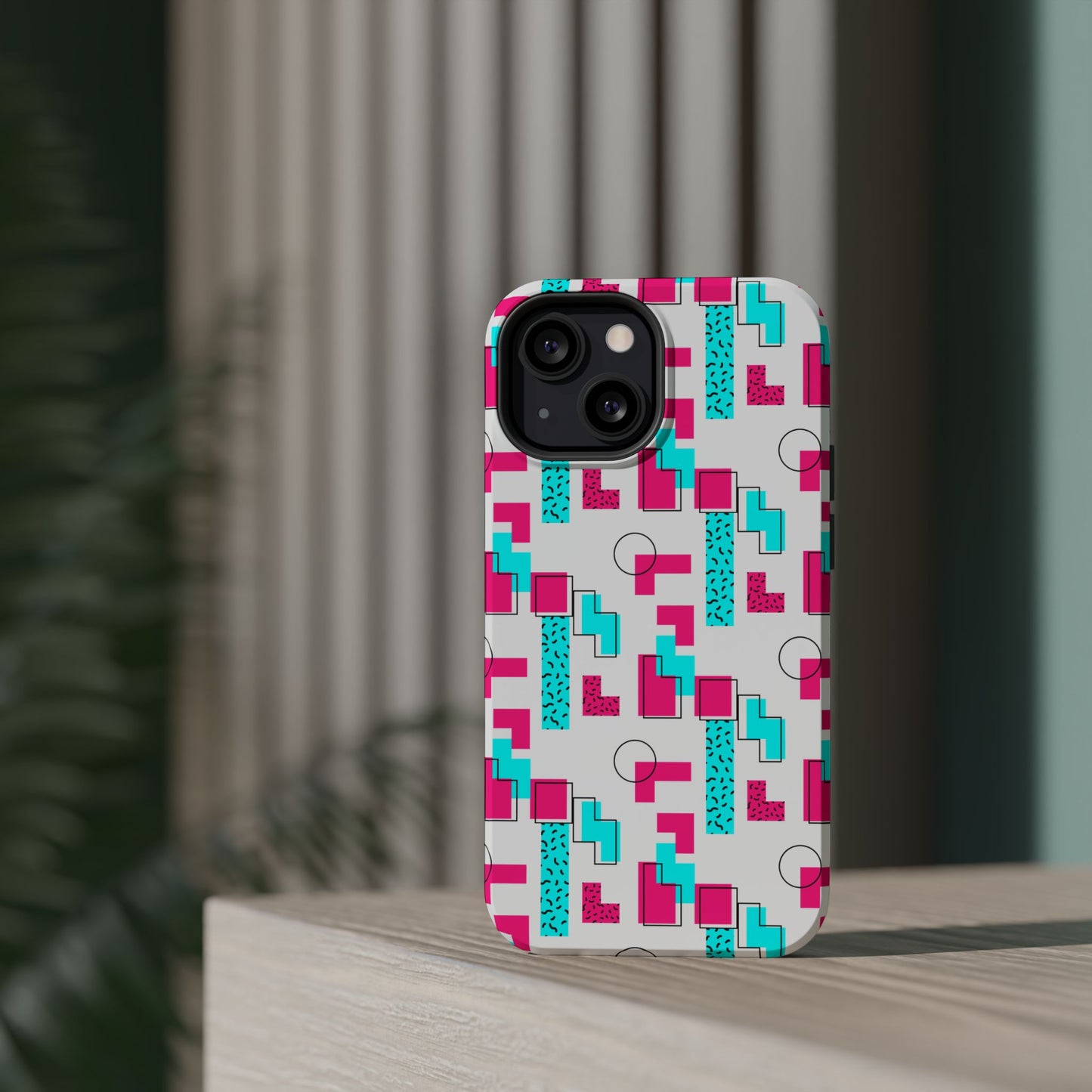 Retro Geometric Vibes - Magnetic Phone Case