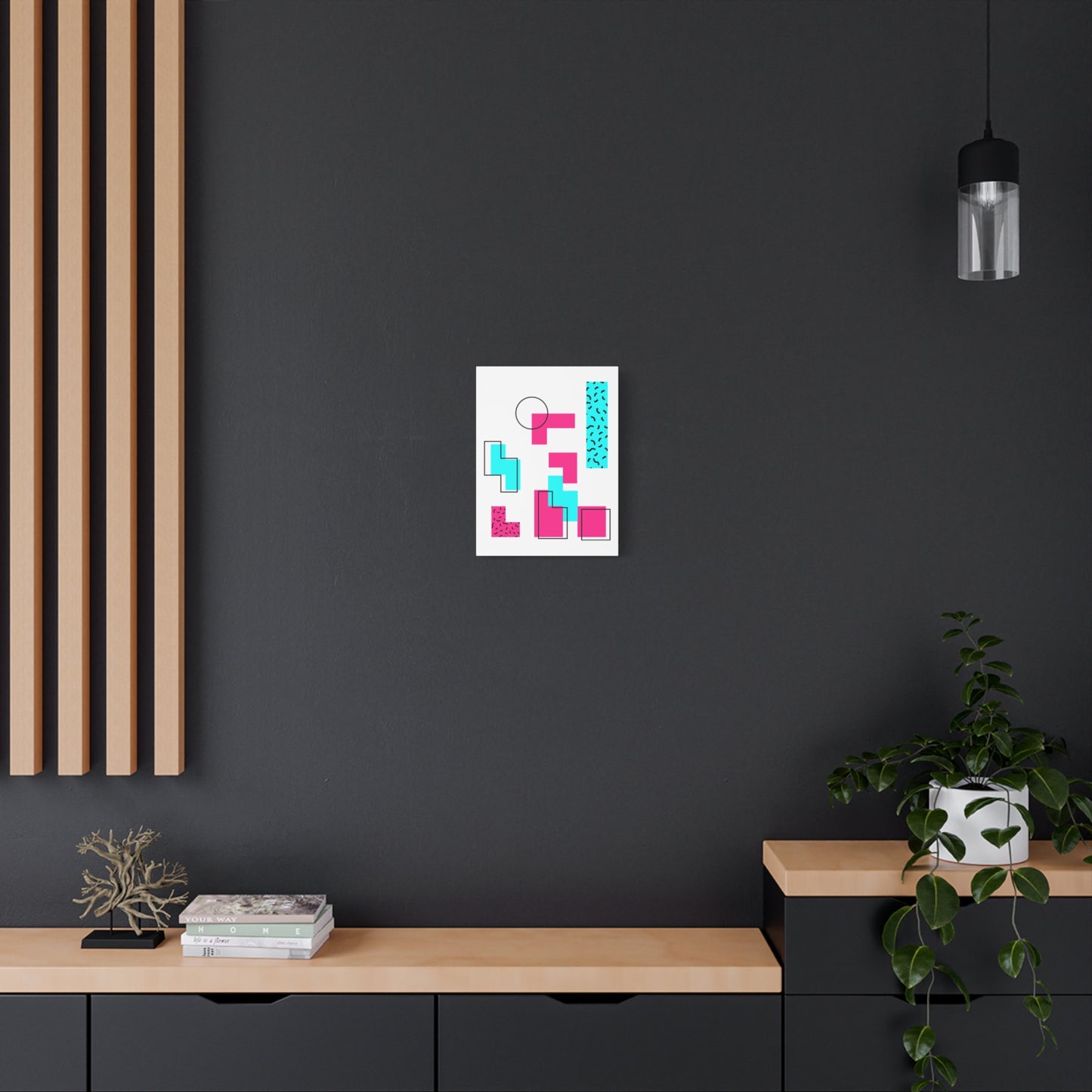 Retro Geometric Vibes - Canvas