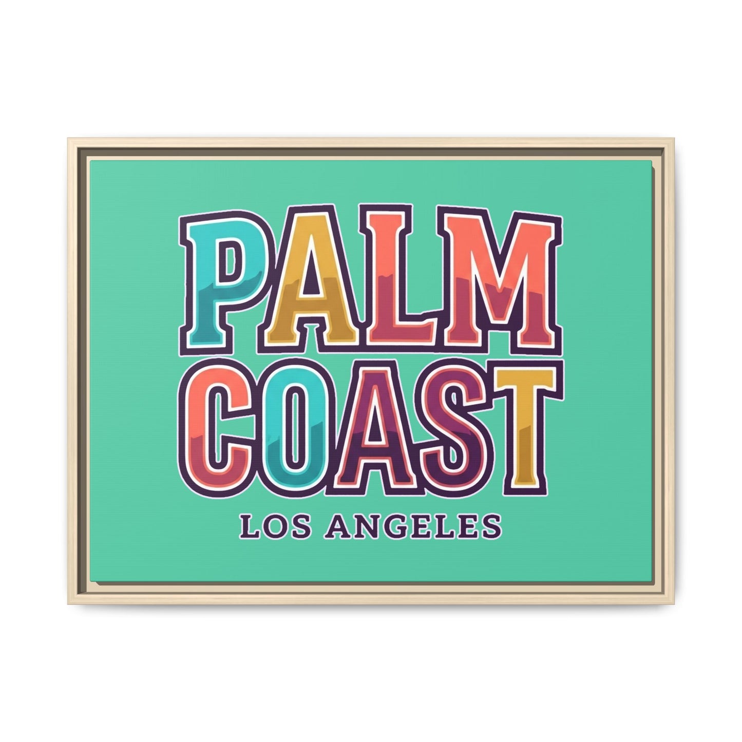 Palm Coast - Los Angeles - Framed Canvas
