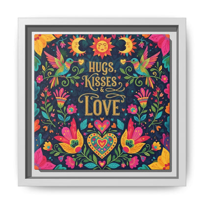 Hugs, Kisses & Love - Framed Canvas