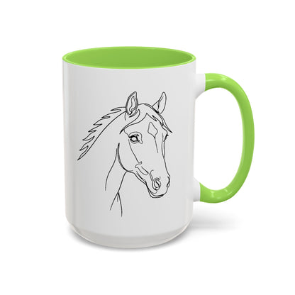 Horse Portrait Sketch - Colorful Mug