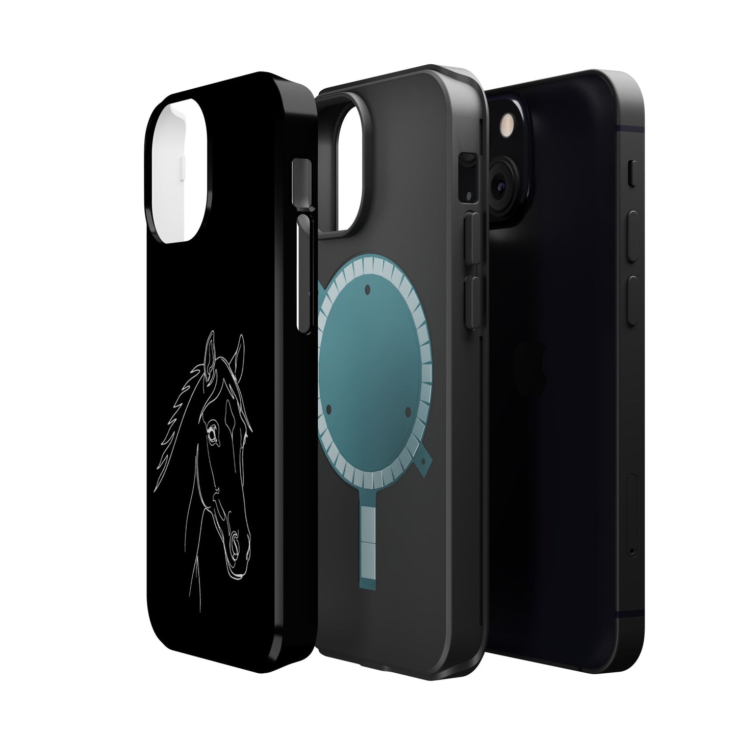 Horse Portrait Sketch - Magnetic Phone Case