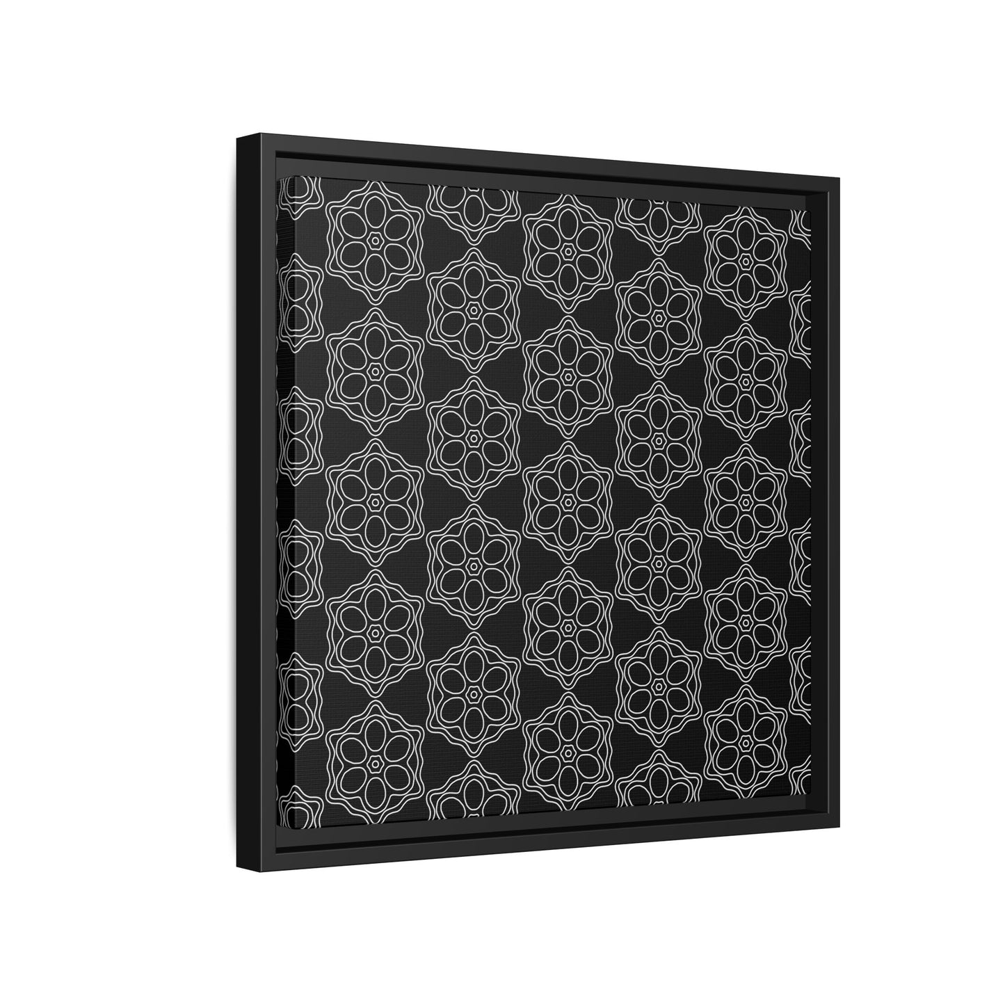 Geometric Sacred Flower - Framed Canvas