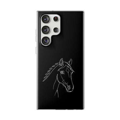 Horse Portrait Sketch - Flexi Phone Case