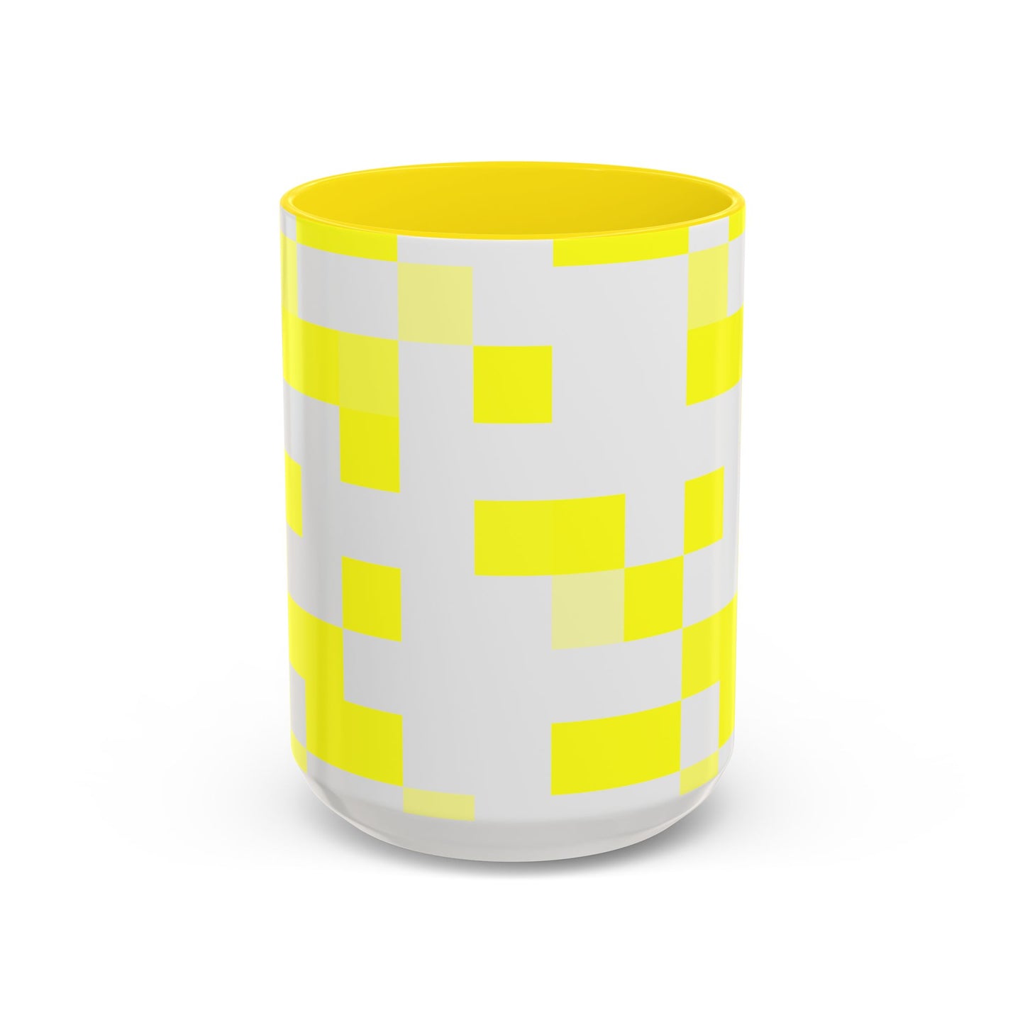 Yellow Pixel Grid - Color Accent Mug