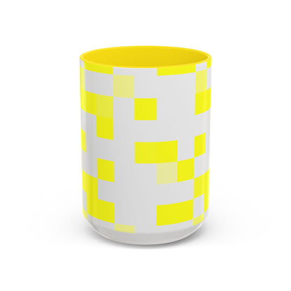 Yellow Pixel Grid - Color Accent Mug