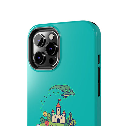 Floating Castle Dragon - Magical Fantasy Island - Phone Case