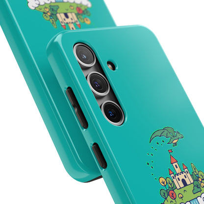Floating Castle Dragon - Magical Fantasy Island - Phone Case