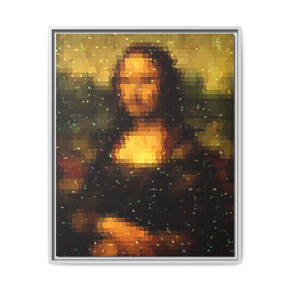 Pixel Muse — Silent Smile - Framed Canvas