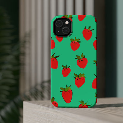 Strawberry Pattern - Magnetic Phone Case