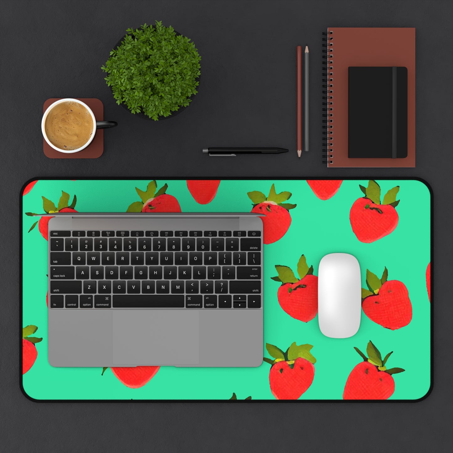 Strawberry Pattern - Desk Mat