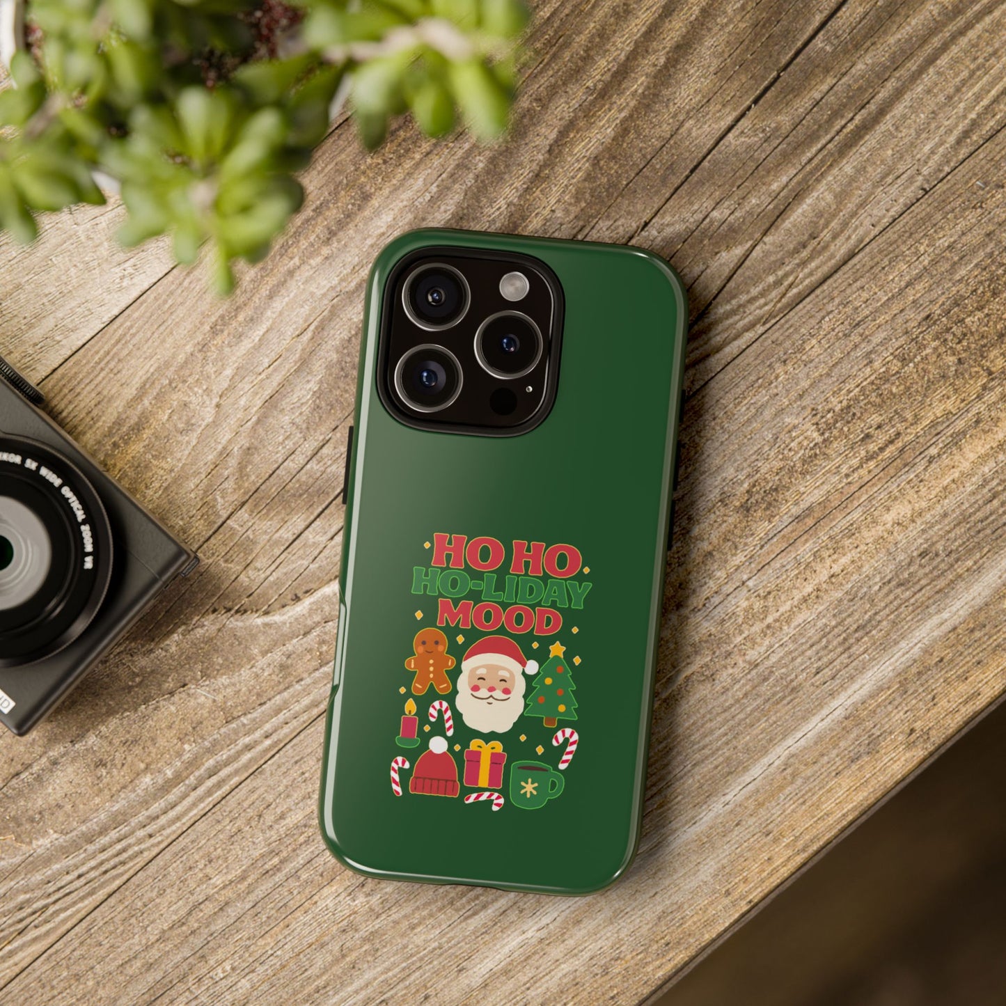 Christmas Phone Case, Ho Ho Ho-liday Mood, Festive Phone Cover, Santa Christmas Accessory, Holiday Gift, Winter Vibes