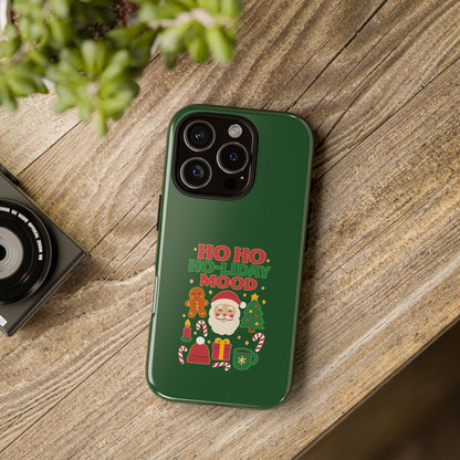 Christmas Phone Case, Ho Ho Ho-liday Mood, Festive Phone Cover, Santa Christmas Accessory, Holiday Gift, Winter Vibes