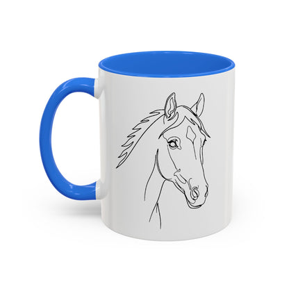 Horse Portrait Sketch - Colorful Mug