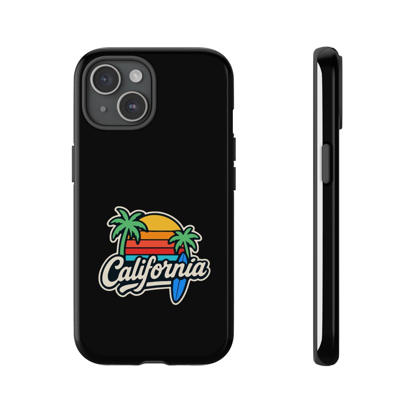 California Sunset Phone Case, Tropical Cell Phone Cover, Beach Lover Gift, Summer Vibes Accessory, Surfing Decor, Personalized Case