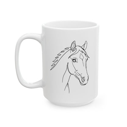 Horse Portrait Sketch - Ceramic Mug
