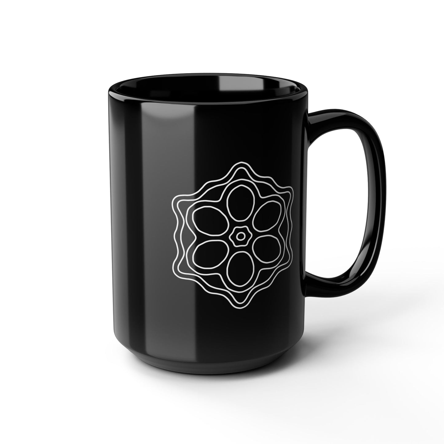 Intricate Shapes - Black Mug