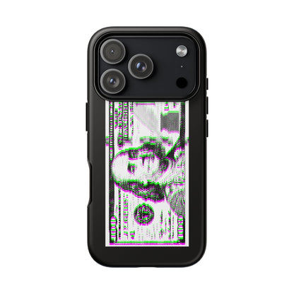 100 Dollars Bill - Green/Magenta Glitch - Phone Case