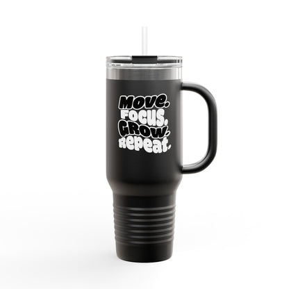 Move. Focus. Grow. Repeat. - Insulated Mug