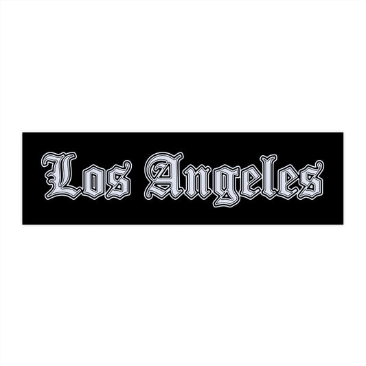 Los Angeles Bumper Stickers - Custom Car Decal, Travel Gift, Adventure Decor, Road Trip Accessory, Vintage Style - Silver Edition