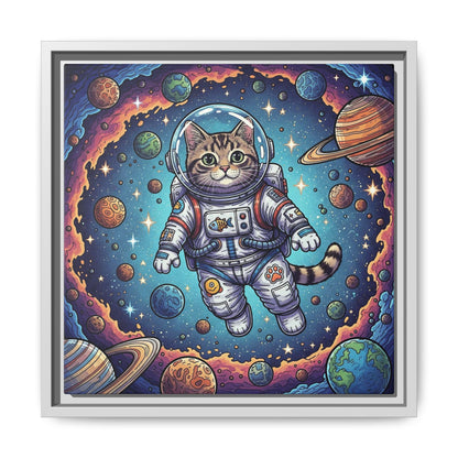 Astronaut Cat - Framed Canvas