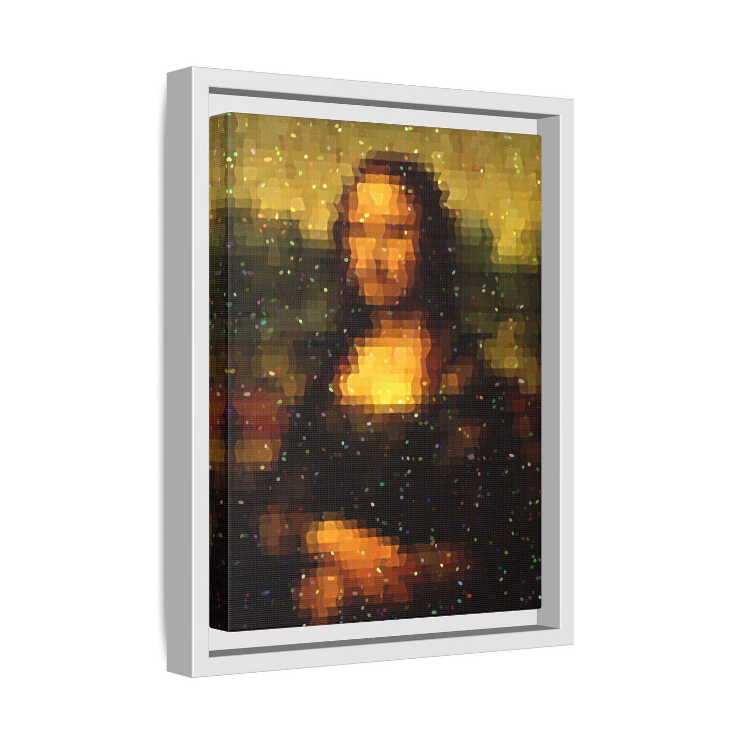 Pixel Muse — Silent Smile - Framed Canvas