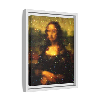 Pixel Muse — Silent Smile - Framed Canvas