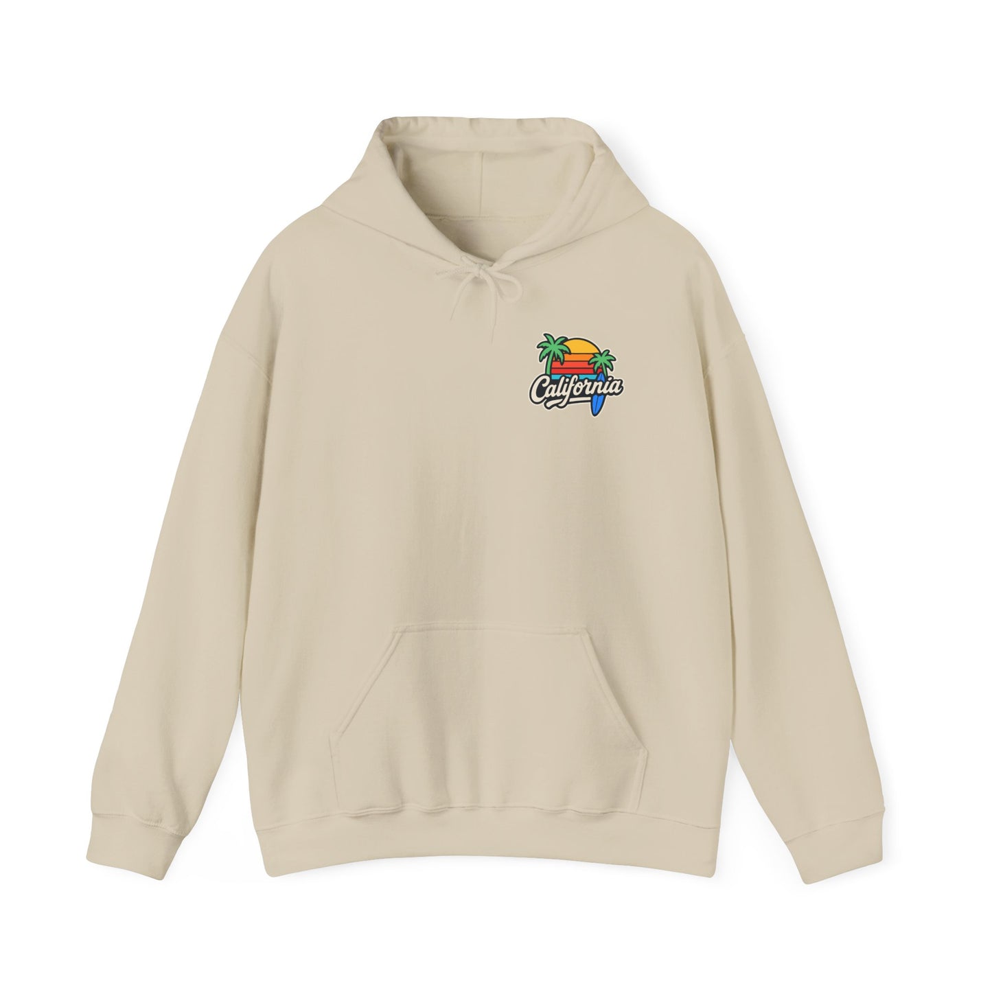 California Vibes Unisex Heavy Blend Hooded Sweatshirt - Cozy Beachwear, Summer Gift, Chill Fashion, Surf Style, Casual Layer