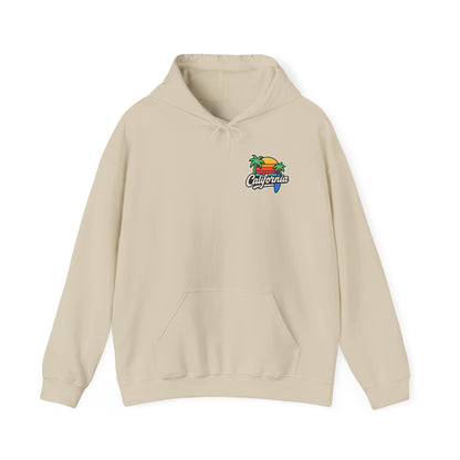 California Vibes Unisex Heavy Blend Hooded Sweatshirt - Cozy Beachwear, Summer Gift, Chill Fashion, Surf Style, Casual Layer