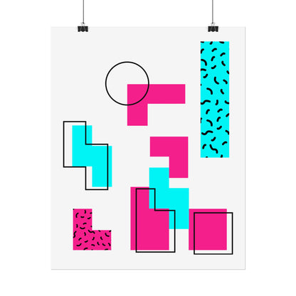 Retro Geometric Vibes - Poster