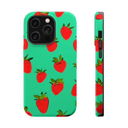 Strawberry Pattern - Magnetic Phone Case