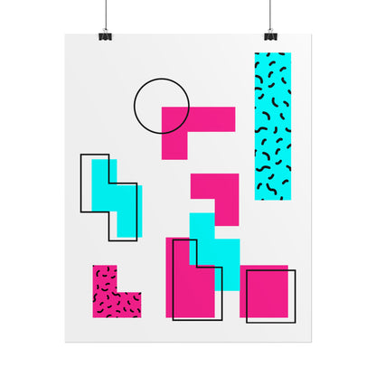 Retro Geometric Vibes - Poster