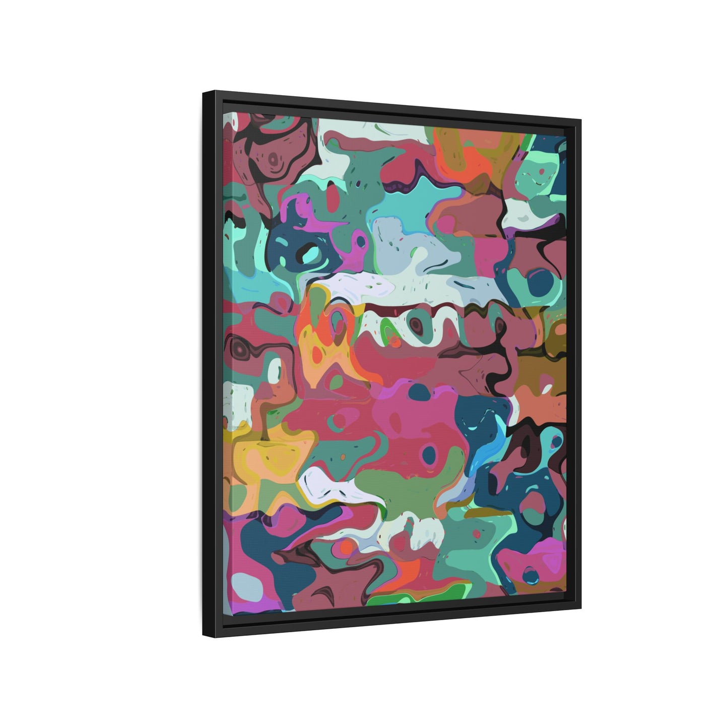 Colorful Abstract Marble - Framed Canvas