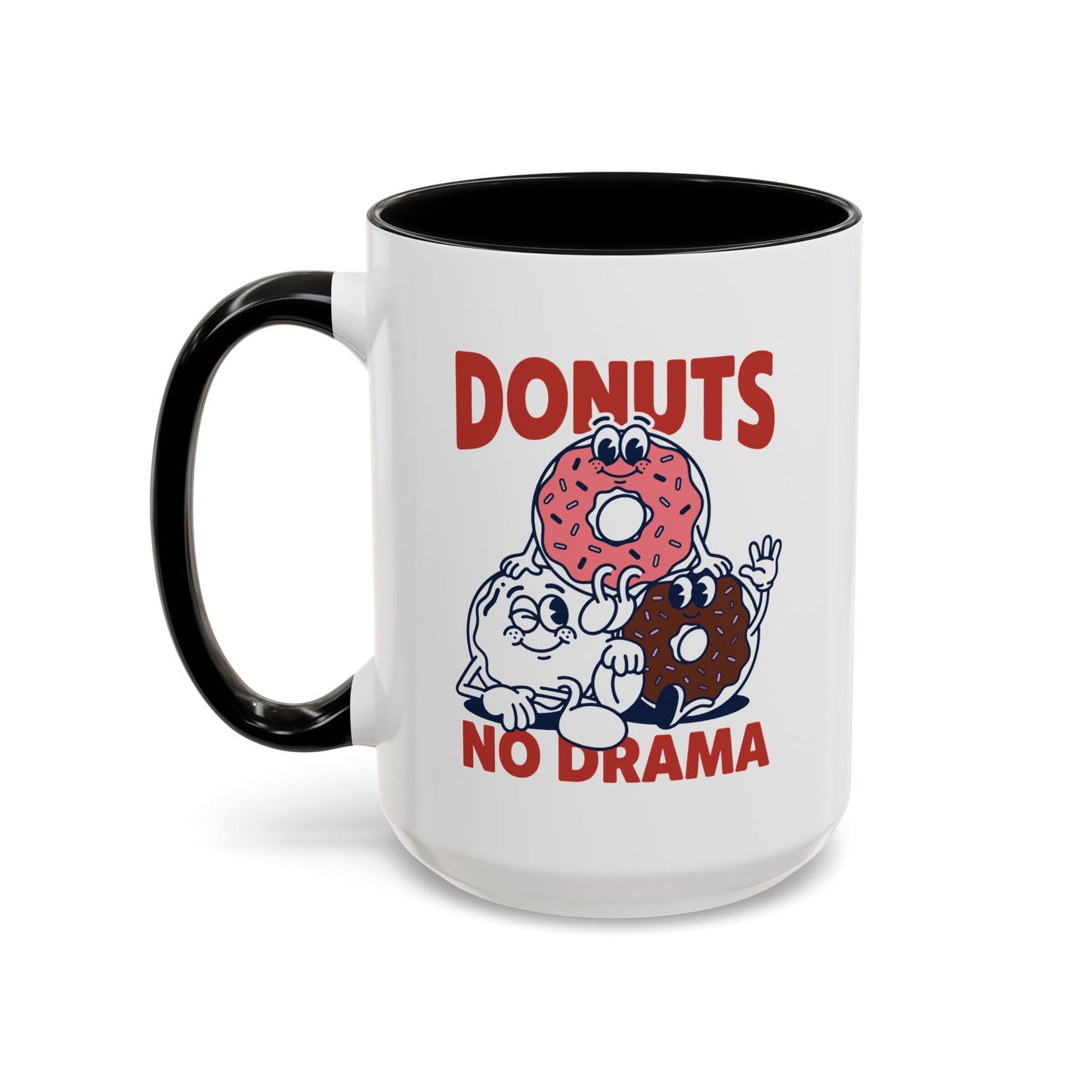 Donuts No Drama - Color Accent Mug