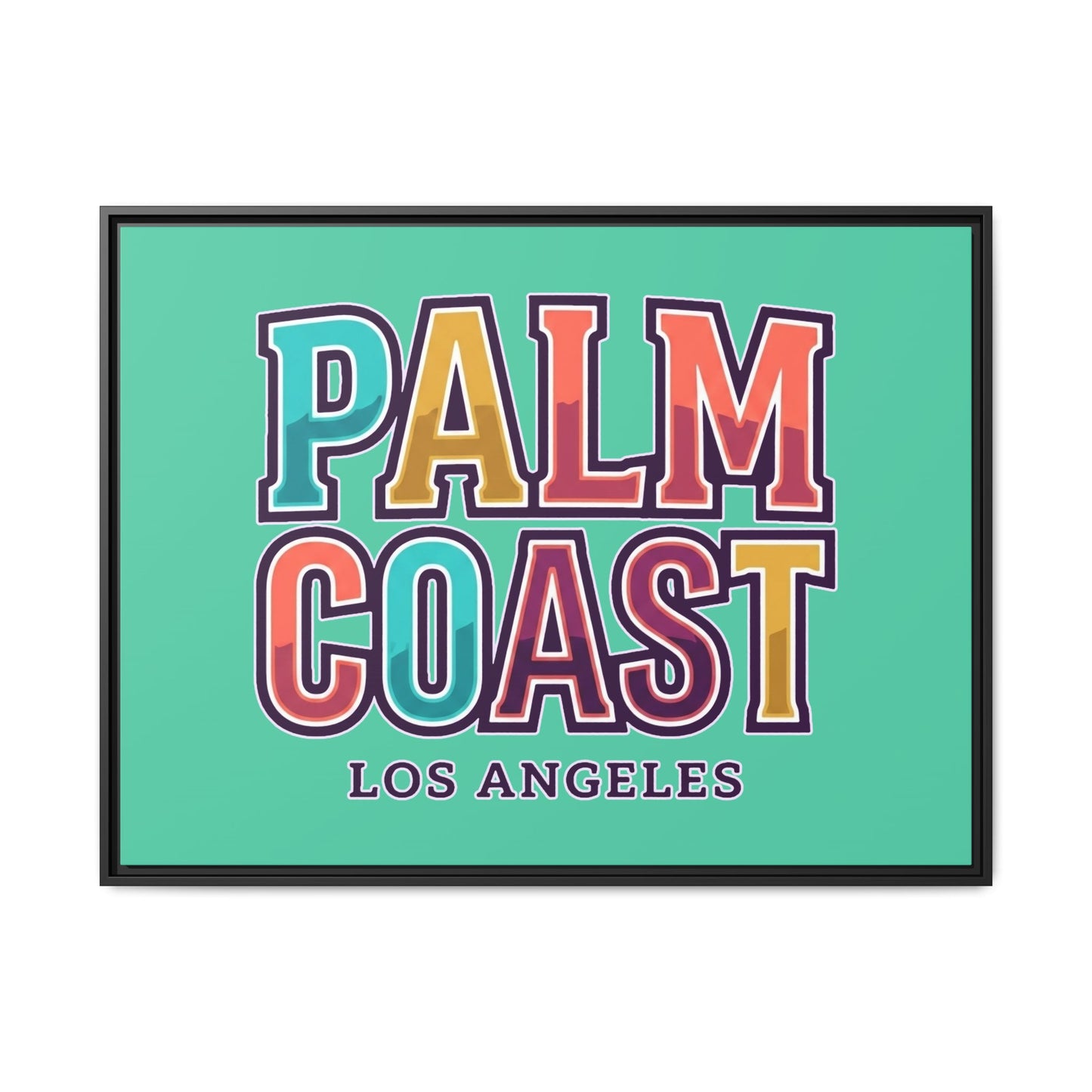Palm Coast - Los Angeles - Framed Canvas