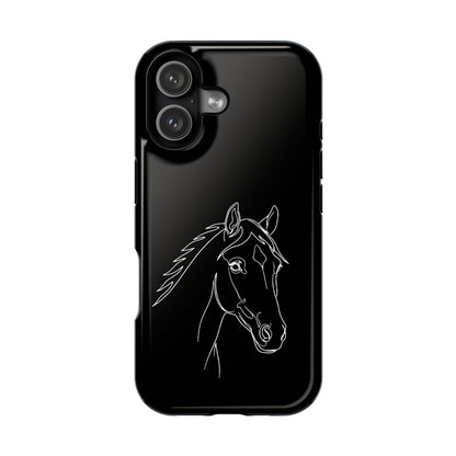 Horse Portrait Sketch - Magnetic Phone Case