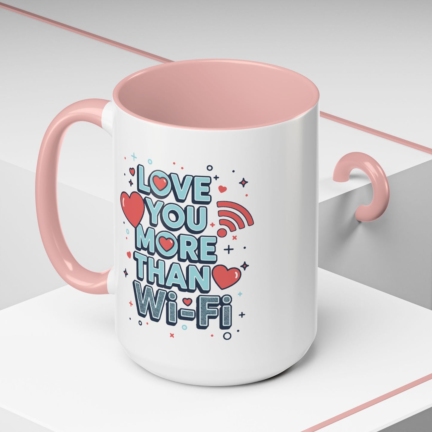 Love You More Than Wi‑Fi - Color Accent Mug