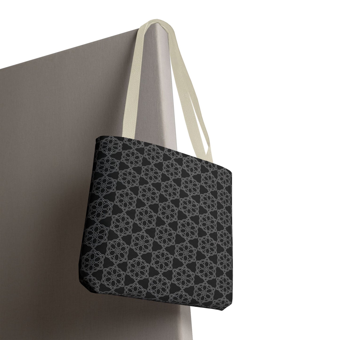 Chic Monochrome Tote Bag, Stylish Shopping, Travel, Everyday Use, Gift, Minimalist Decor