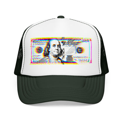 100 Dollars Bill - Neon Color Explosion - Cap