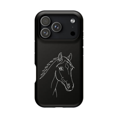 Horse Portrait Sketch - Magnetic Phone Case