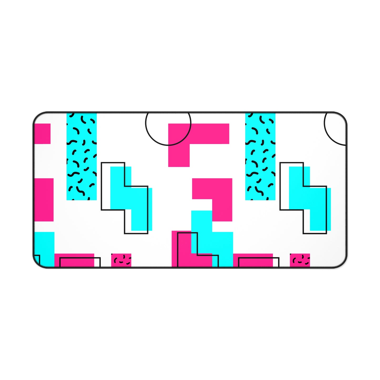 Retro Geometric Vibes - Desk Mat