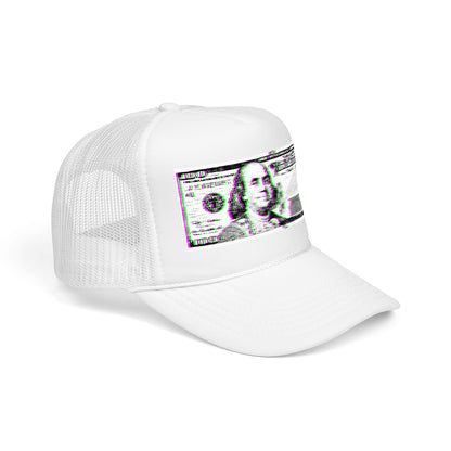 100 Dollars Bill - Green/Magenta Glitch - Cap