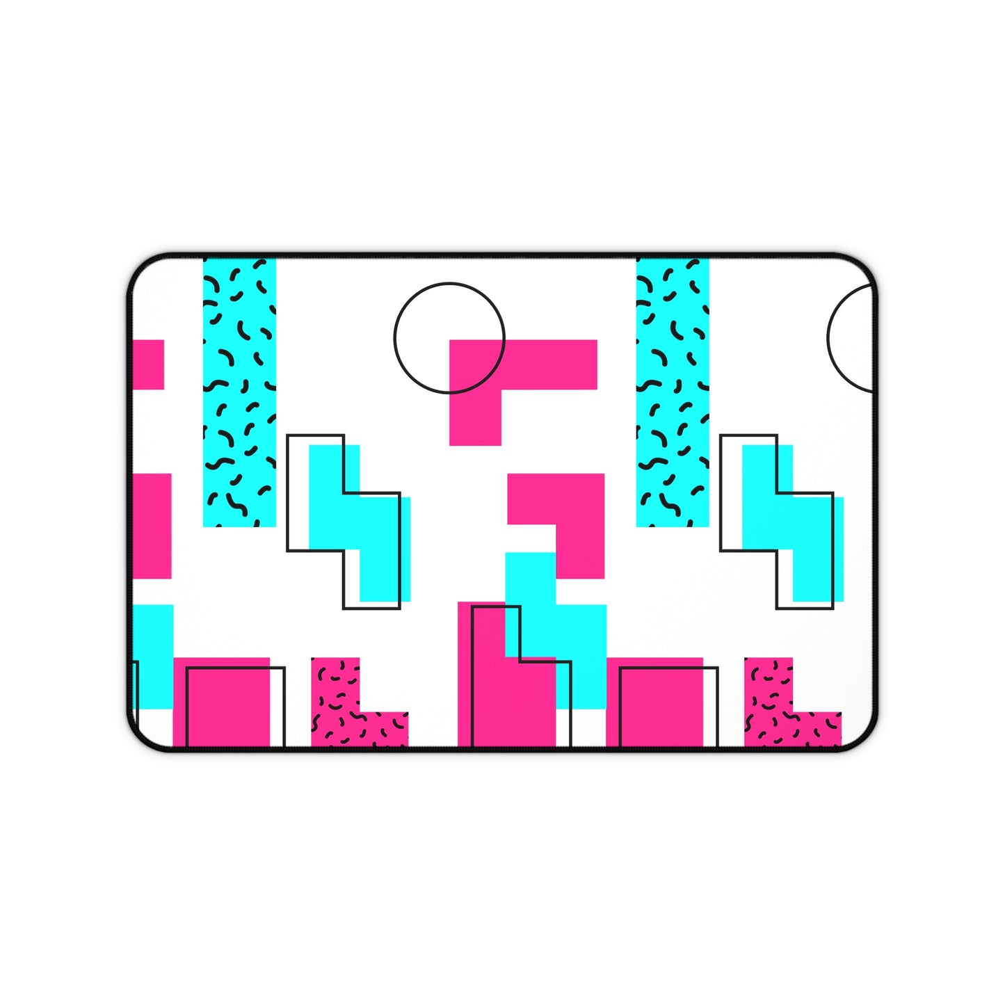 Retro Geometric Vibes - Desk Mat