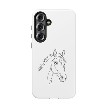 Horse Portrait Sketch - Tough Phone Case